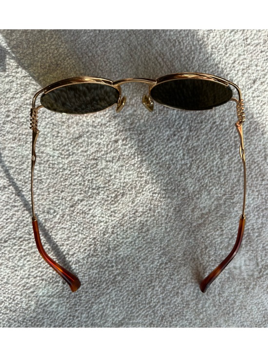 Miu Miu Gold Frame with Tortoiseshell Accents Sunglasses